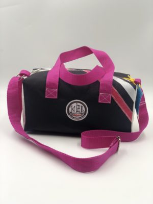 Sporttasche klein schwarz-pink/ Langgurt
