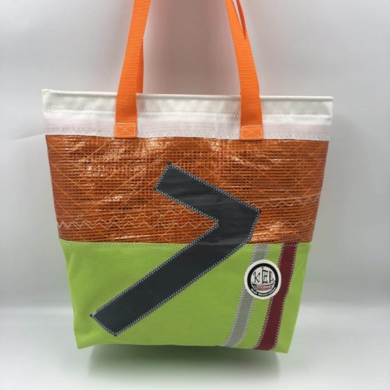 Shopper Tasche Einzelstück- Neon grün Vorne