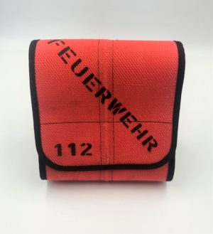 Messenger Bag Feuerwehrschlauch- rot Aufdruck