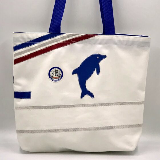 Shopper Tasche weiß- Delphin