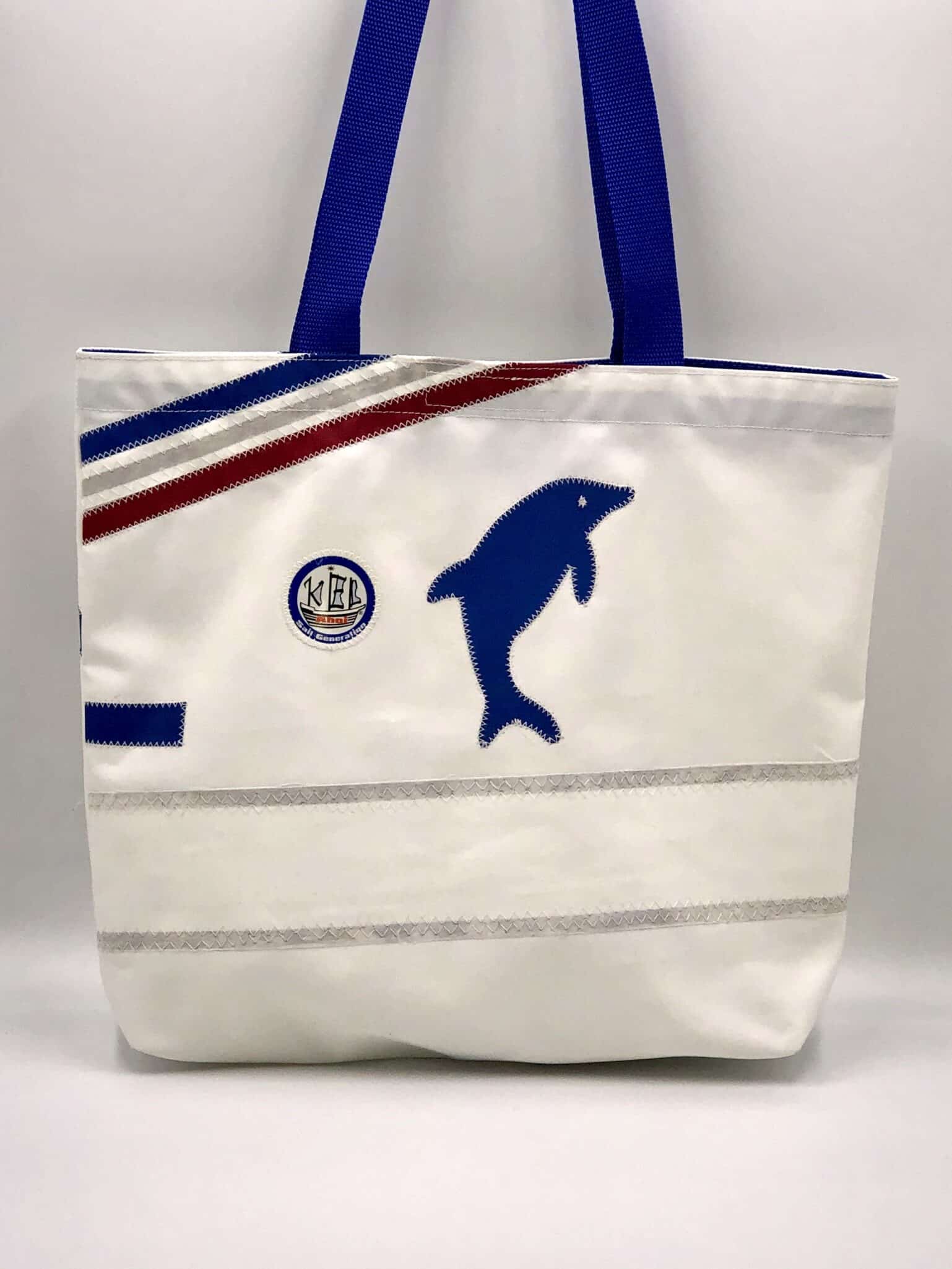 Shopper Tasche weiß- Delphin Vorne