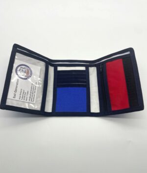 Portemonnaie royal blau-zwei rot offen