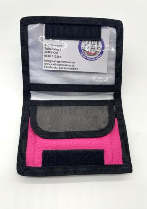 Portemonnaie klein- blau/pink offen