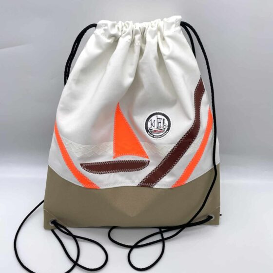 Rucksack weiß- beige