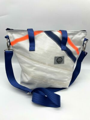 Umhängetasche/ Henkeltasche weiß- Lattentasche