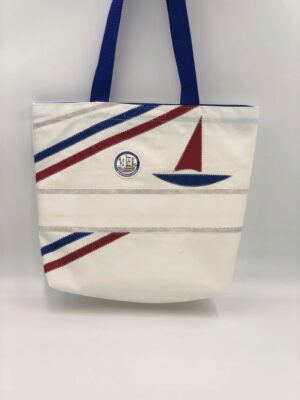 Shopper Tasche weiß- Boot