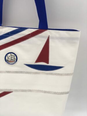 Shopper Tasche weiß- Boot – Bild 2