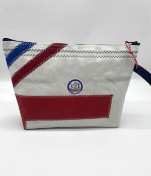 Kulturtasche weiß- EINZELSTÜCK- rote fünf – Bild 2