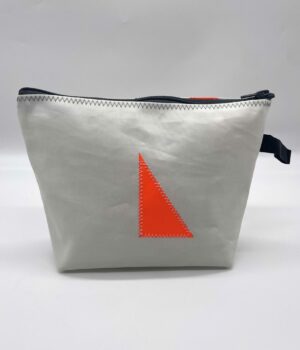 Kulturtasche weiß- Boot orange – Bild 2