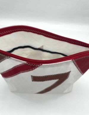 Kulturtasche weiß- sieben braun – Bild 3